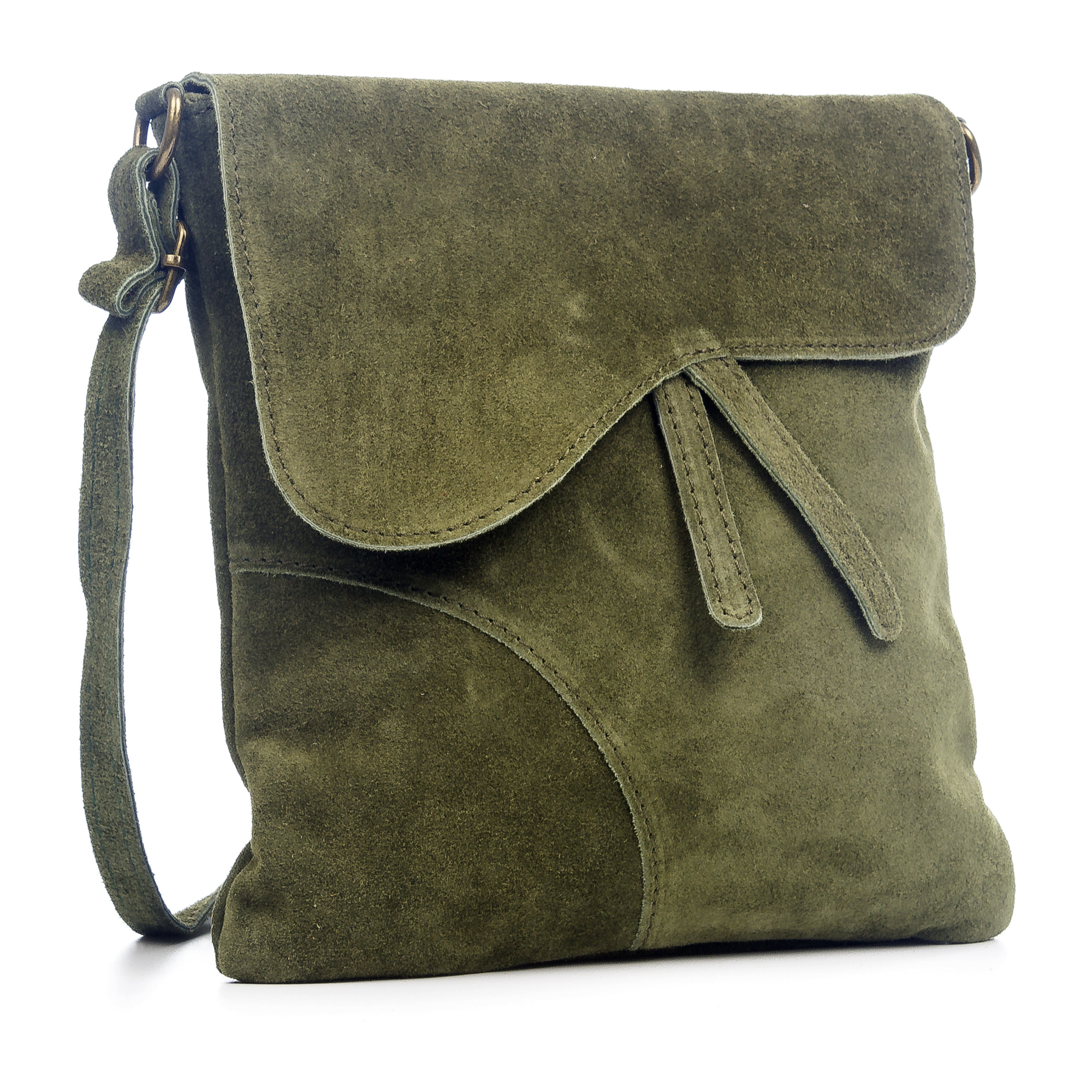 Ulfa Bolso bandolera Mujer.Piel auténtica Gamuza