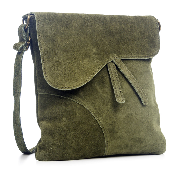 Ulfa Bolso bandolera Mujer.Piel auténtica Gamuza