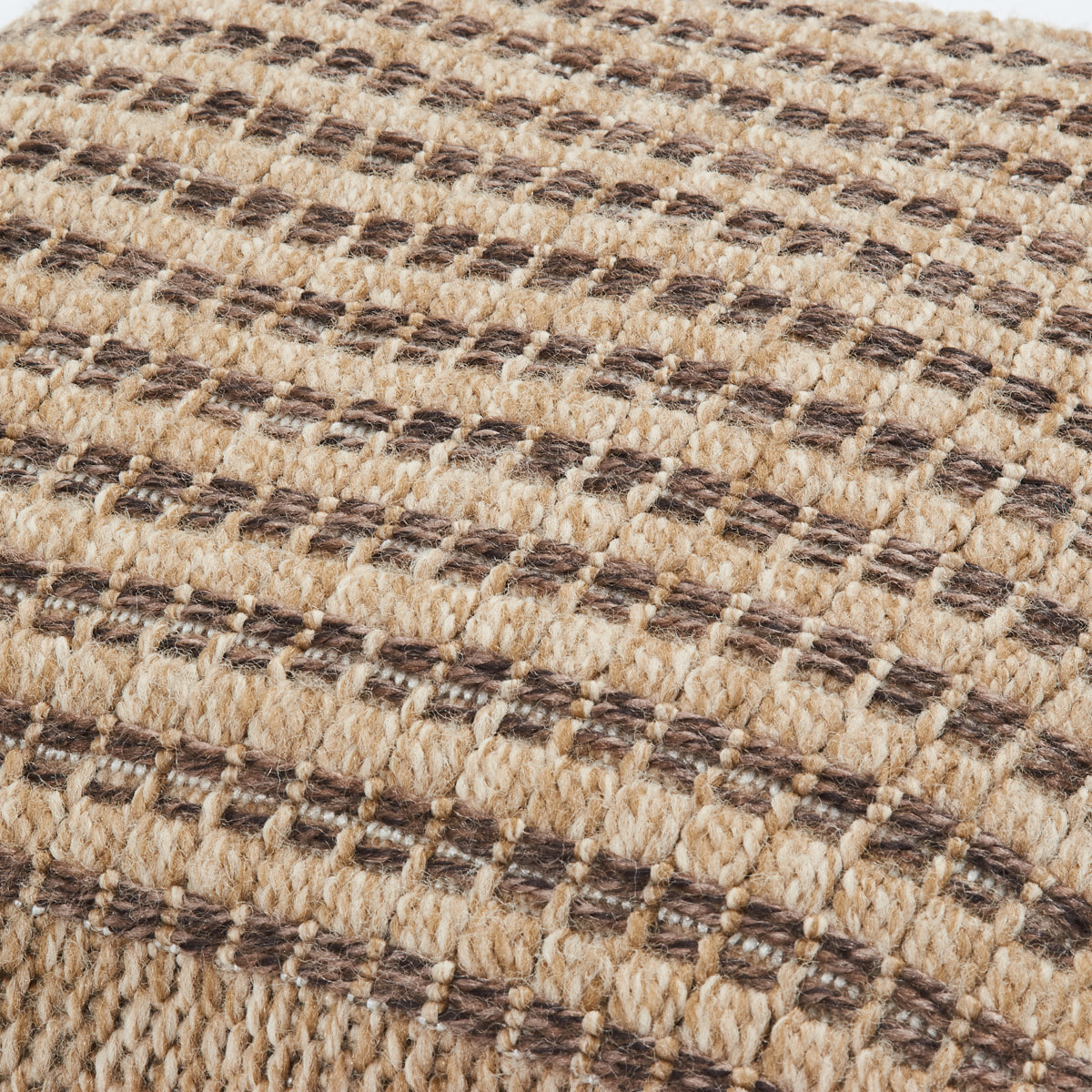 NATURE - Housse de coussin aspect jute et marron 50x50