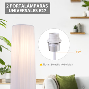 Lámpara de Pie Moderna para Salón y Dormitorio con Base de Acero 120cm 2xE27