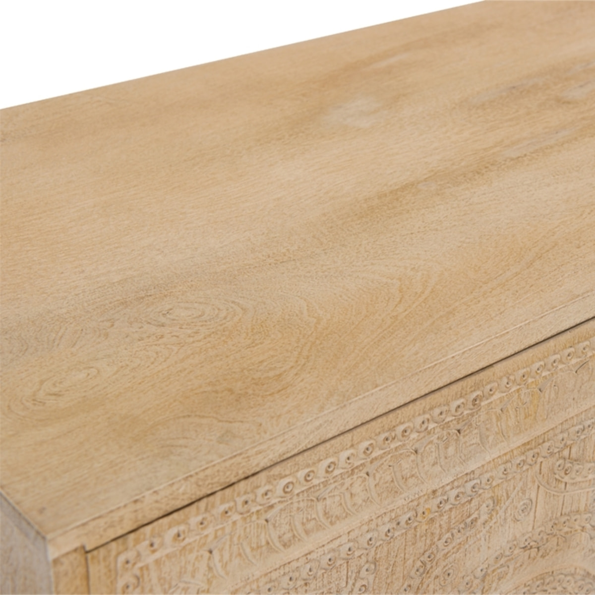 Buffet en bois gravé 2 portes 3 tiroirs - Tiya