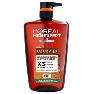 L'Oréal Paris Men Expert Barber Club Gel Douche 3 en 1 XXL 1L