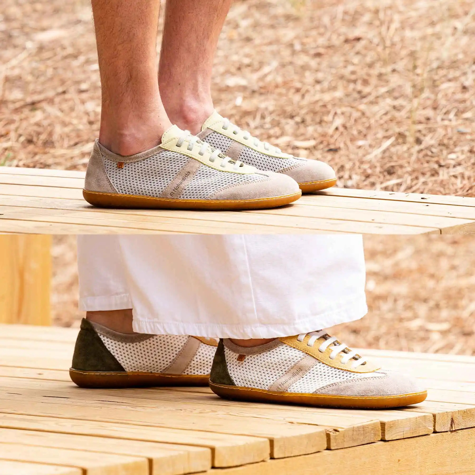 Zapatos N5293 MULTI MATERIAL TOFFEE/ EL VIAJERO color Toffee