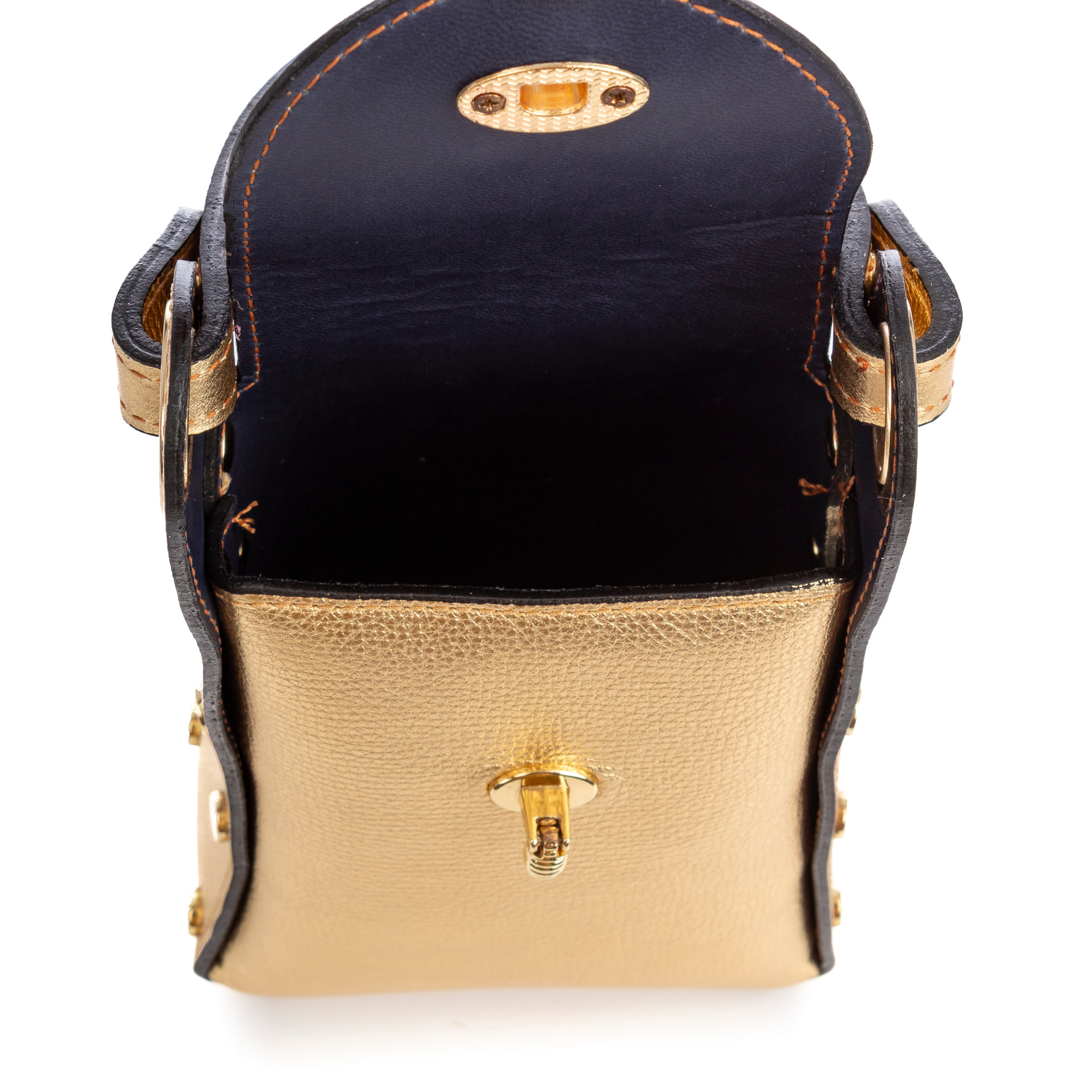 Alviano bolso de mano mujer. Piel auténtica Gamuza acabado lacado brillante.