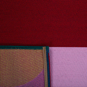 AZUR - Tapis intérieur/extérieur esprit art déco rouge