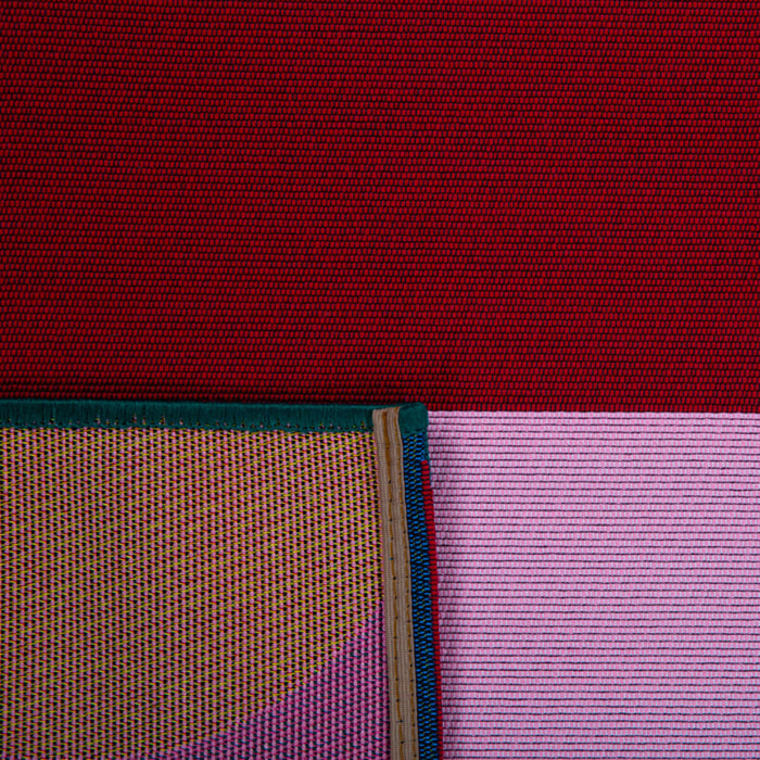 AZUR - Tapis intérieur/extérieur esprit art déco rouge