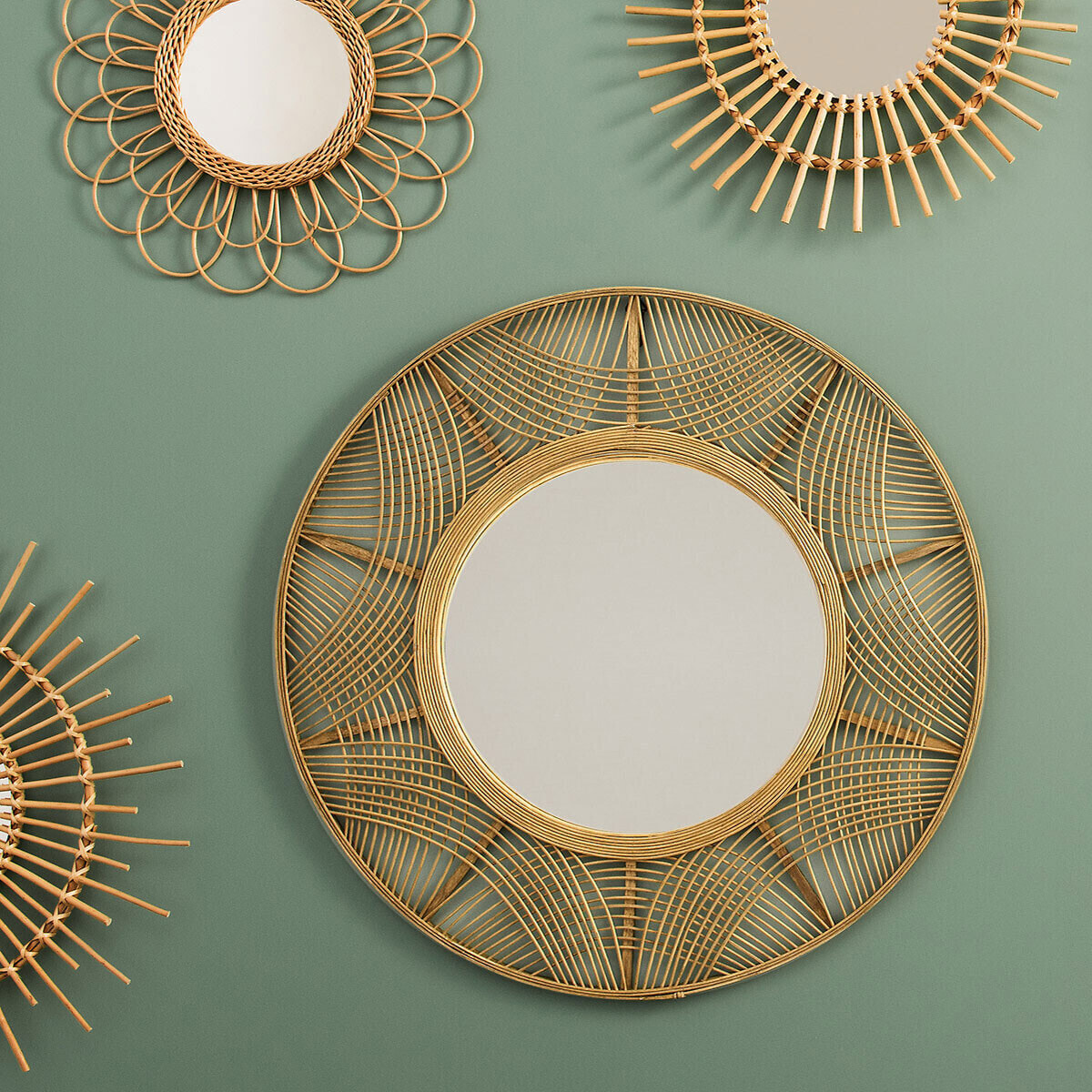 Miroir "Ina" bambou D89cm