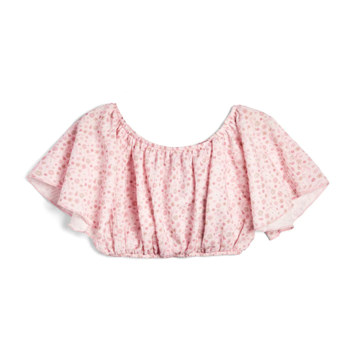 Camiseta de Flores en Rosa