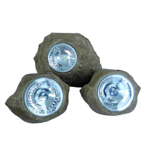 3 Rocher solaire ROCKY BROWN H14CM