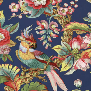 Carta da Parati Cinese in Blu con Uccellini