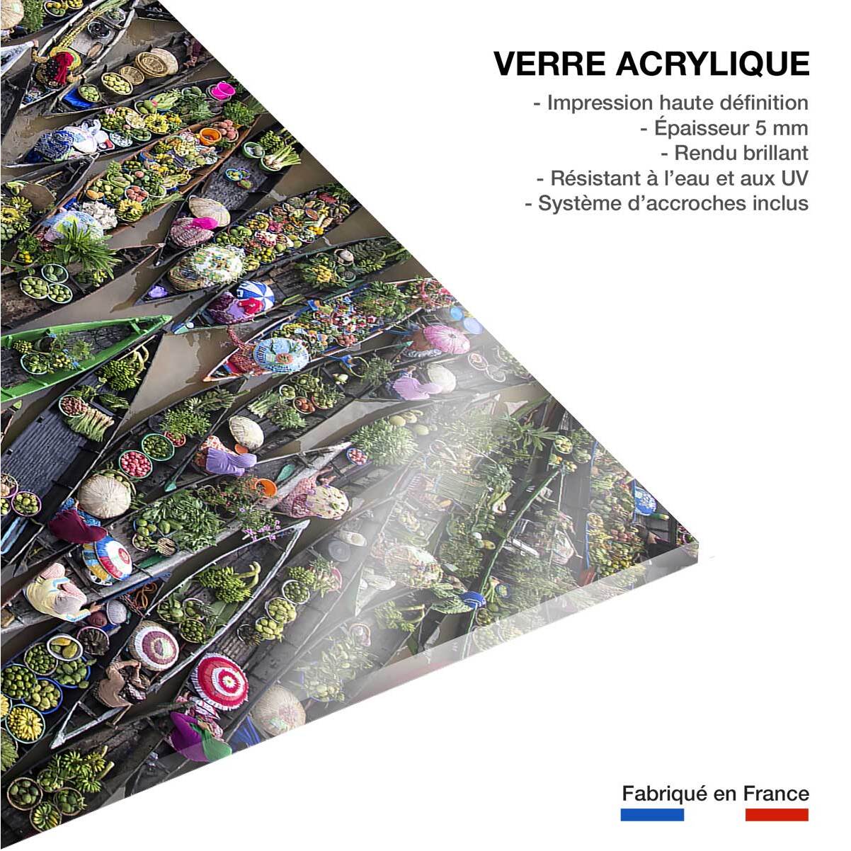 Tableau marché flottant Tableau plexiglas