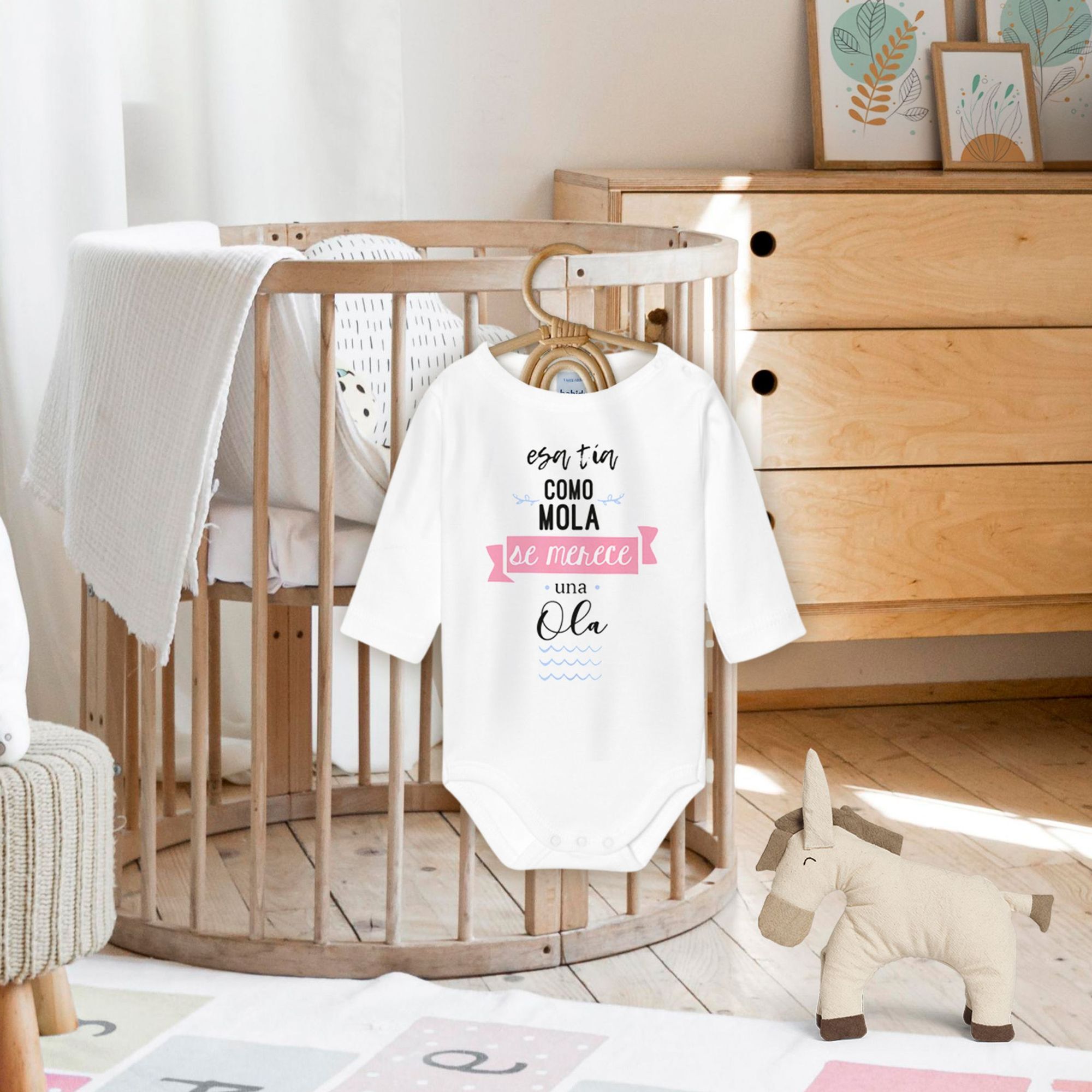 Body bebé manga larga personalizado frases