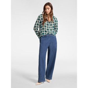 Elena Mirò - Camisa con monograma - Verde