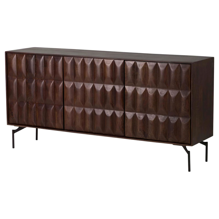 Aparador Madera Mango Marrón Velora 160x40x78 Cm