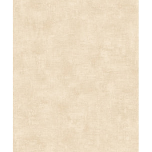 Papier peint uni effet toile lin beige sable