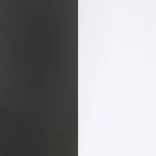 Mueble de salón modular Lunet en blanco artik negro 190 cm Blanco Artik (Blanco Mate) - Negro