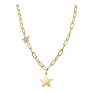 Collar de Circonita Brillante acabado en oro amarillo de 18K