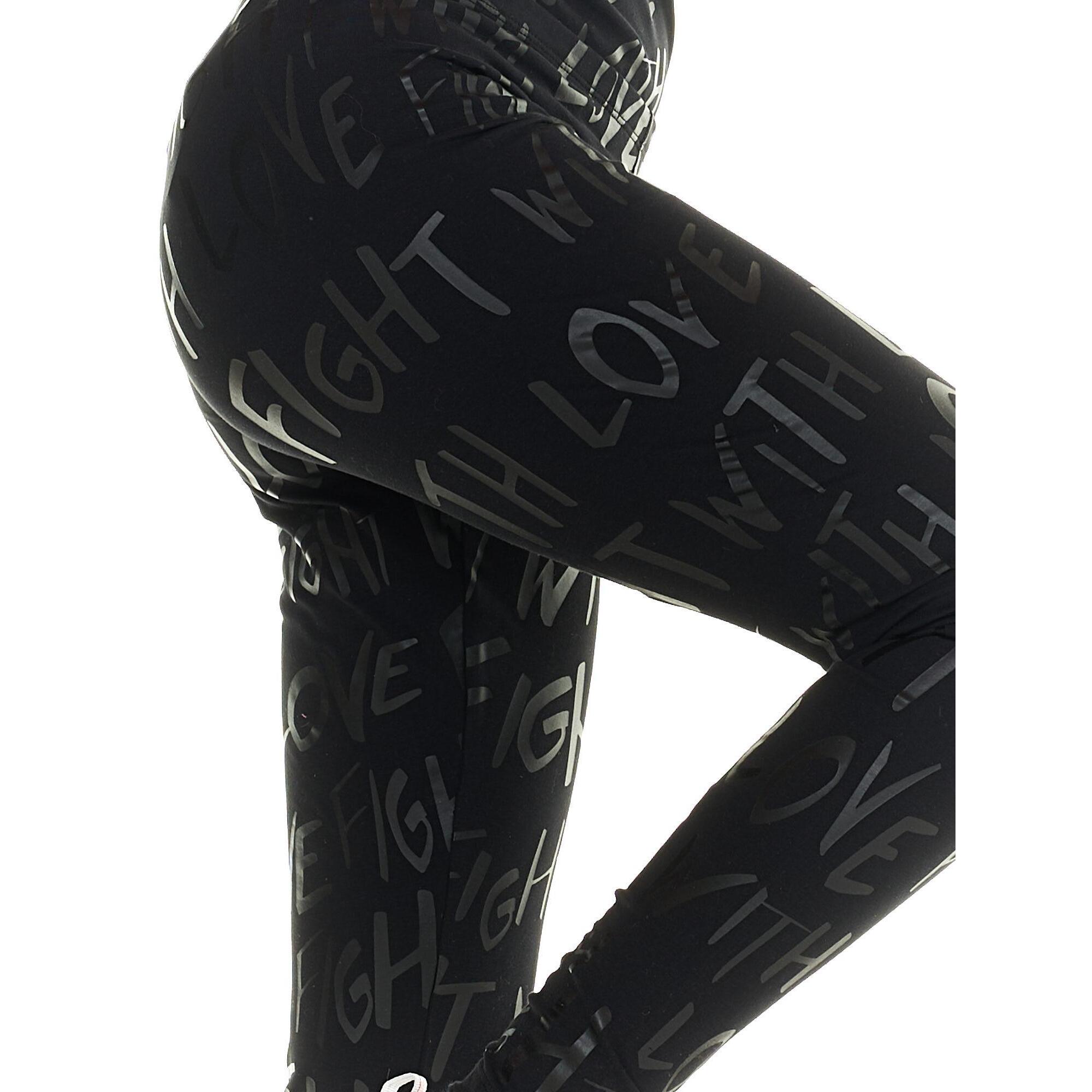 Leggings de mujer Leone con estampado Allover Blackout