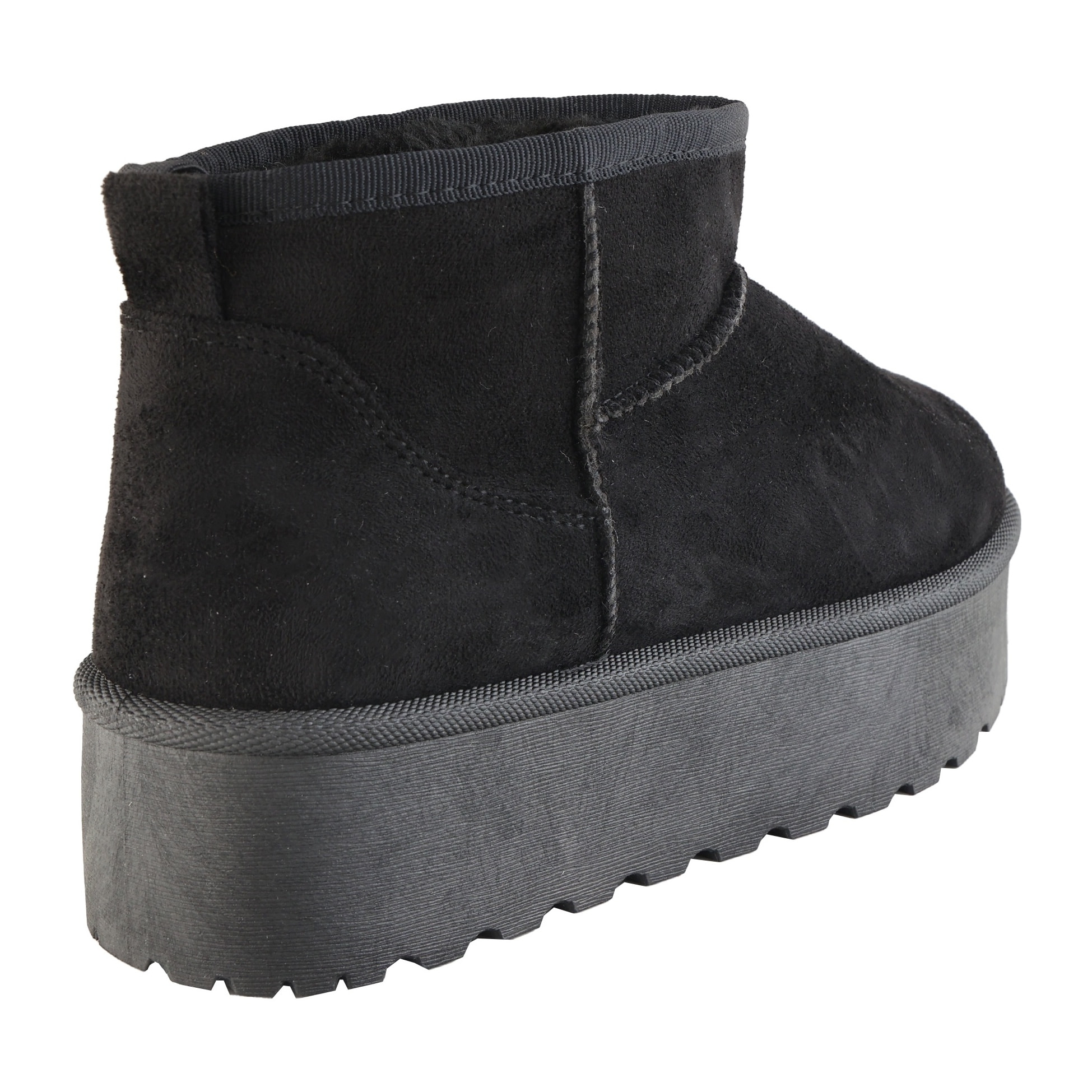 Stivaletti in simil camoscio imbottiti con platform