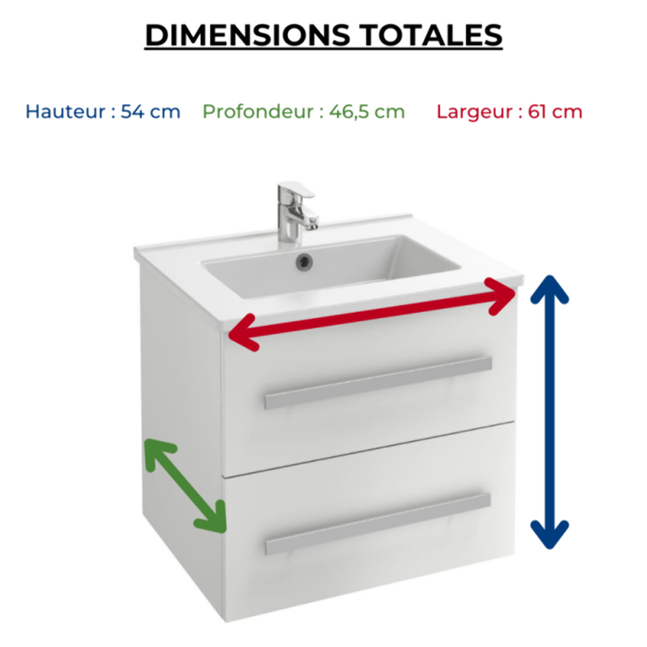 Meuble vasque Ola Up blanc
