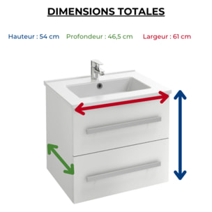 Meuble vasque Ola Up blanc