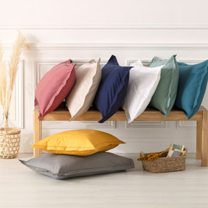 Taie d'oreiller en coton - gris 50x70 cm
