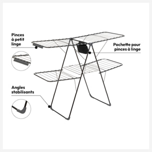 Étendoir à linge pliant pont 31m "Mojave"