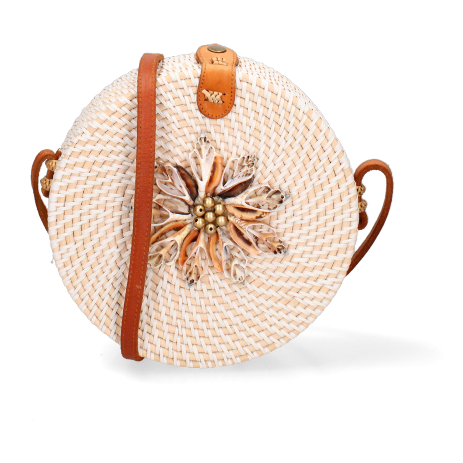 Borsa a tracolla da Donna Jessica in Paglia Intrecciata a mano Prodotto Vegano 20x20x10 cm