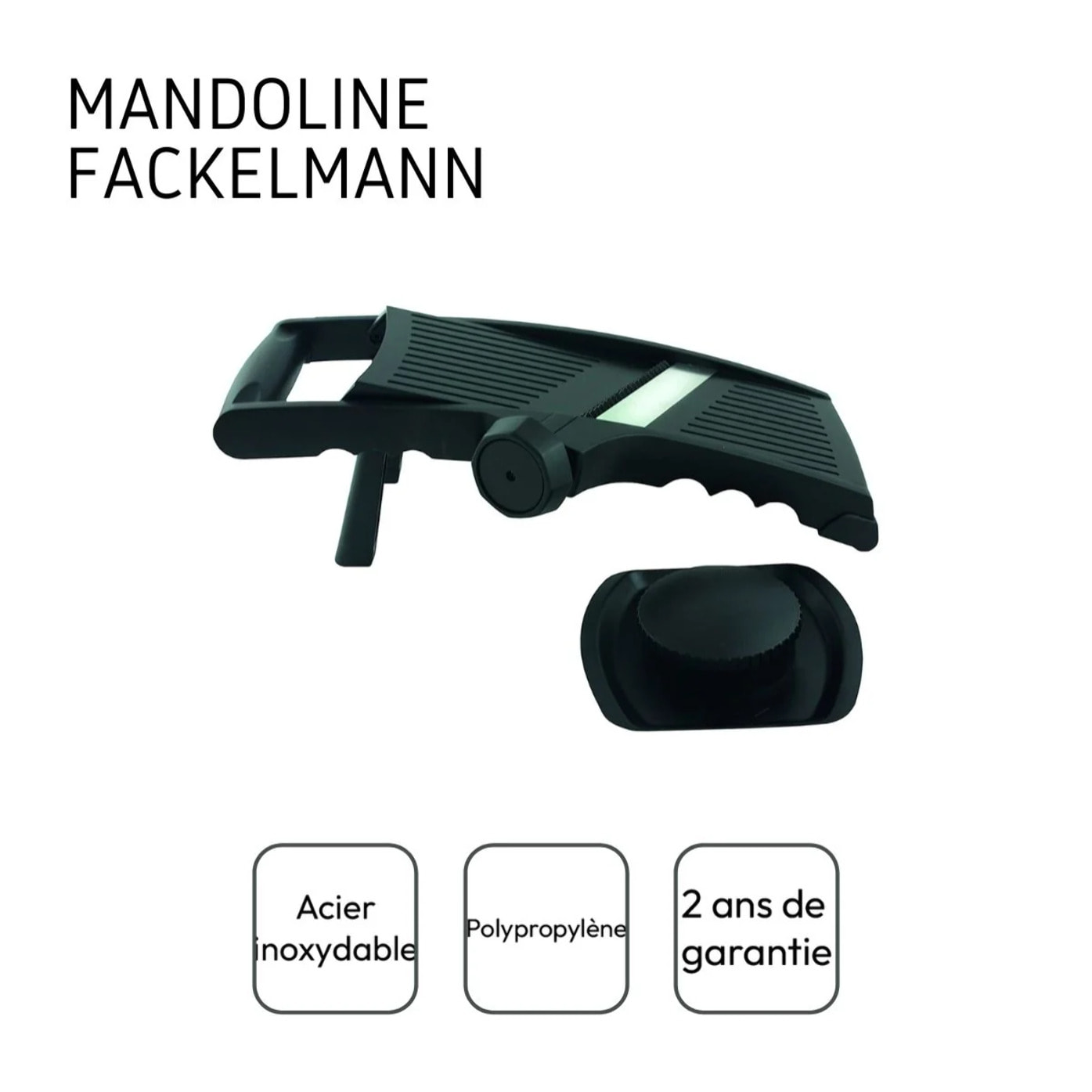 Set de 2 mandolines professionnelles en inox Fackelmann Handmade Tradition
