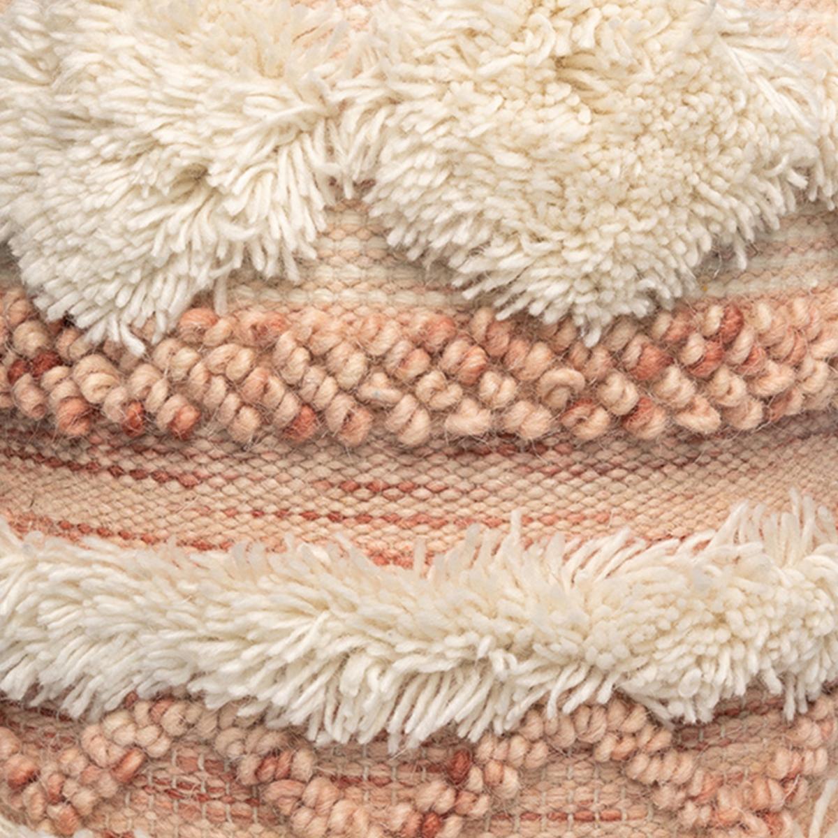 Tabouret semi artisanal en laine LABU