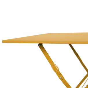 Table de jardin bistrot carrée pliante métal 2 places EMILIA 70X70CM