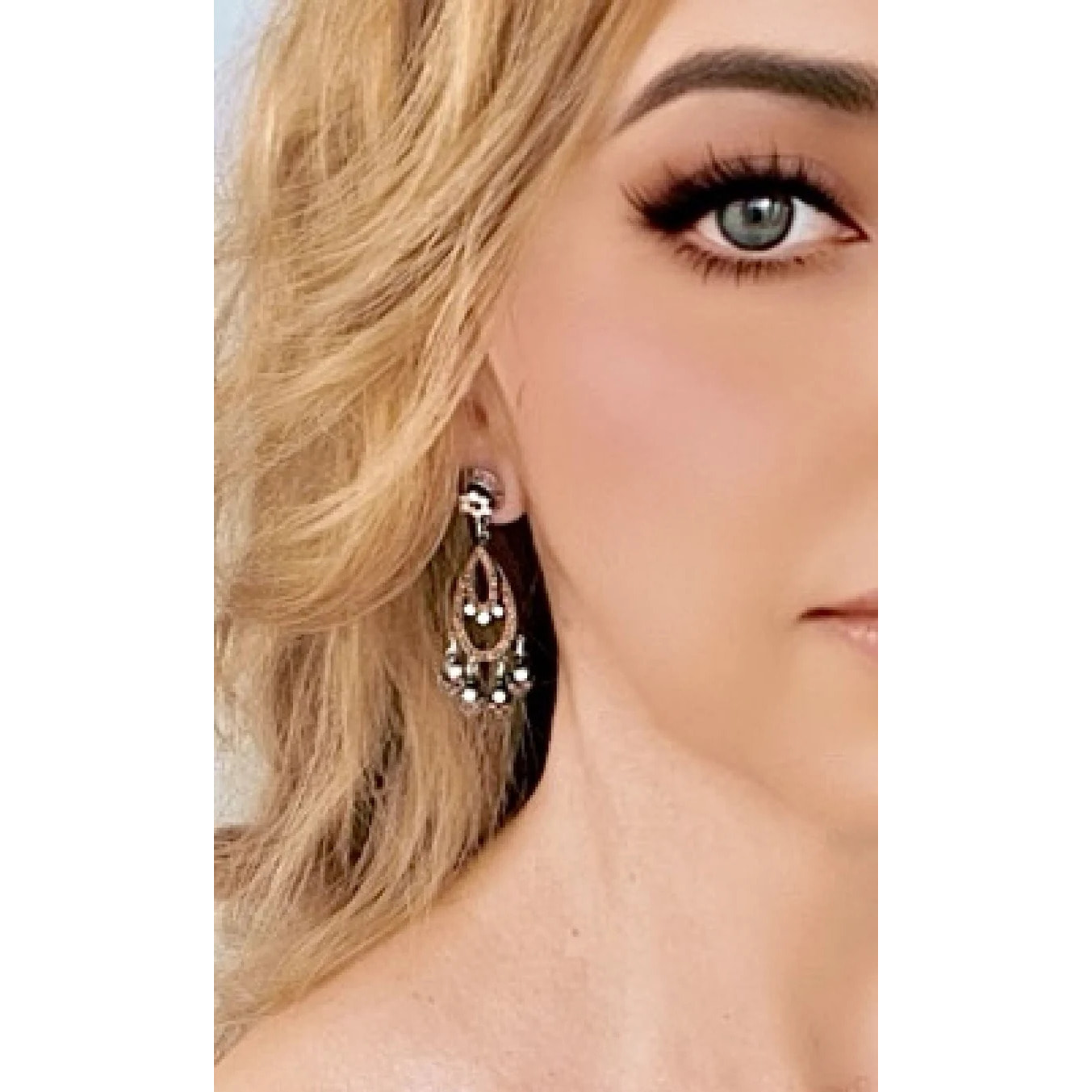 Pendiente largo multicristal Sw y plata 925 10µ T4