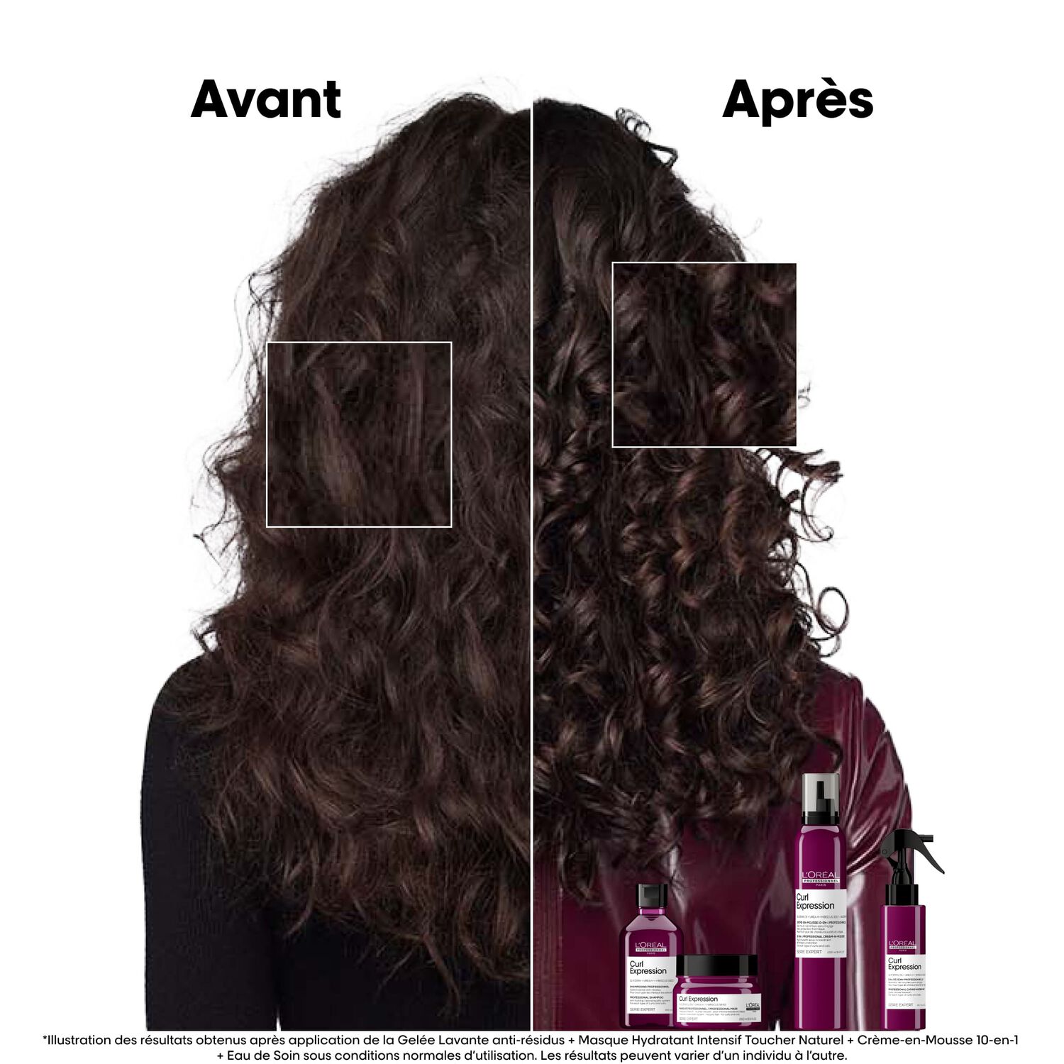Série Expert Curl Expression - Crème en-Mousse 10en1 - cheveux ondulés, bouclés et frisés 250ml