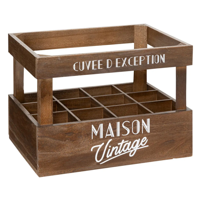 Porte bouteilles en bois 30x30cm