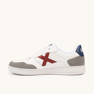 MUNICH LEGIT MAN 117 Sneakers de Piel Estilo Tenis con Detalles en Burdeos y Marino