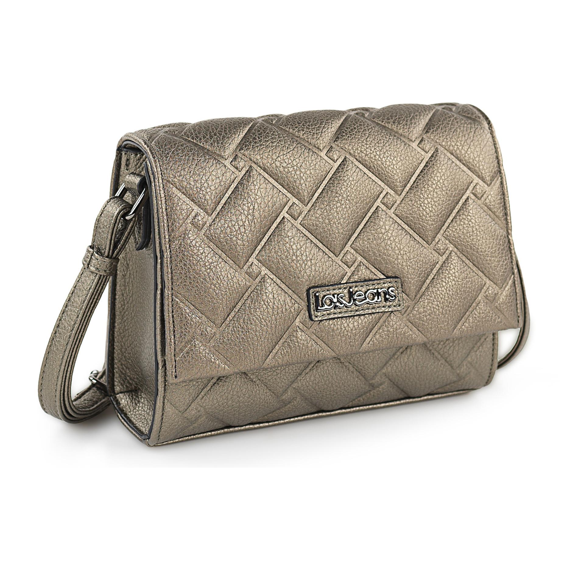 Bolso Bandolera Mujer Sint/Pu Lois Dewey Plata Oscuro