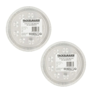 Lot de 2 packs de 10 plats à escargots en aluminium 17,5 cm Fackelmann