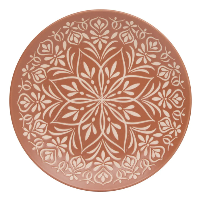 Assiette dessert Ines D21cm terracotta