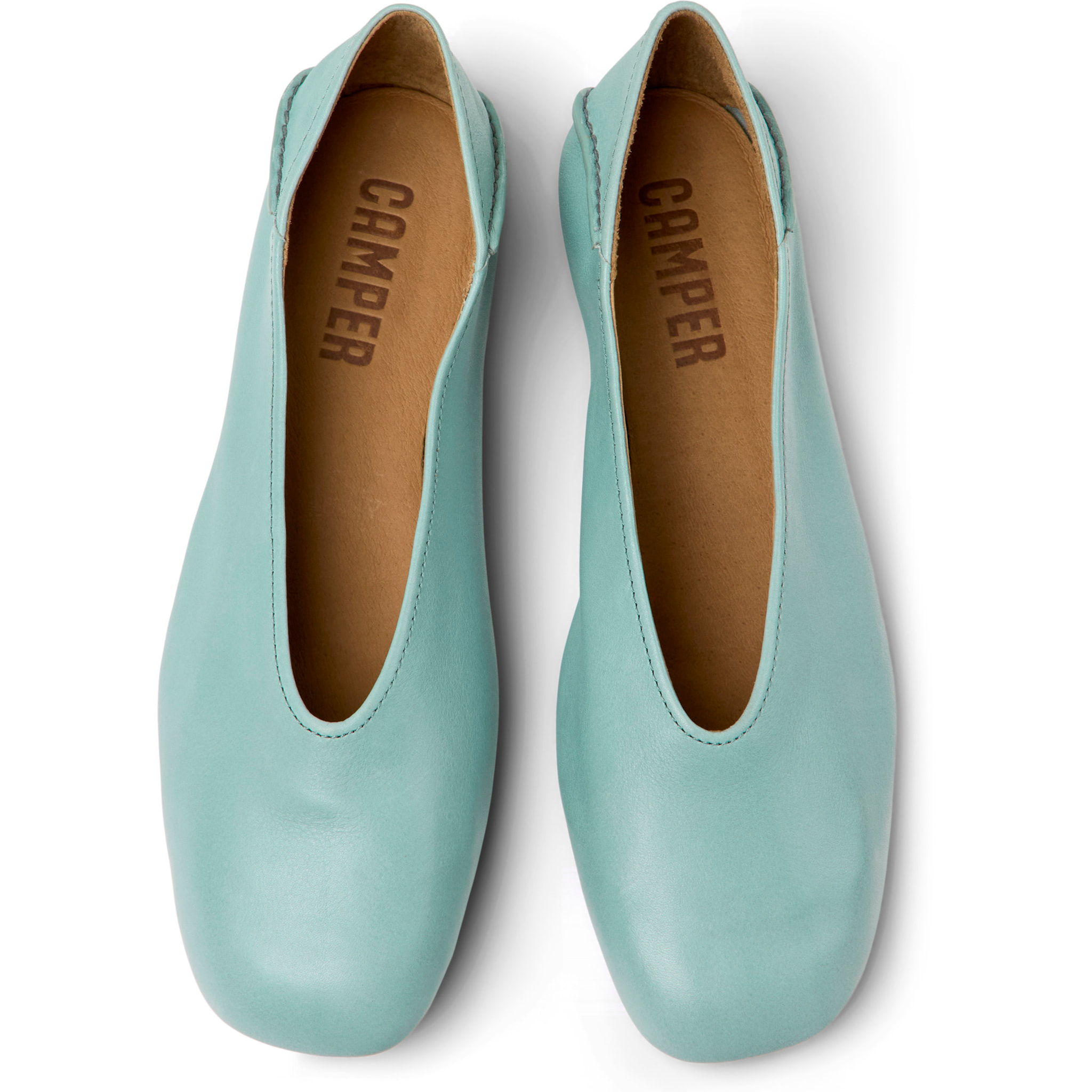 Bailarinas - CAMPER Casi Myra - Verde - Cuero liso