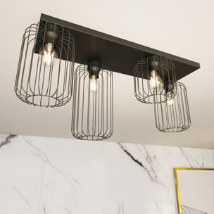 Lampada a sospensione Barn in acciaio nero opaco