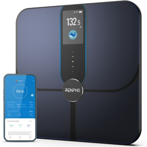 Pèse personne connecté RENPHO Elis Nova A031- Impédancemètre Haute Précision Bluetooth, 13 Données corporelles - Rechargeable