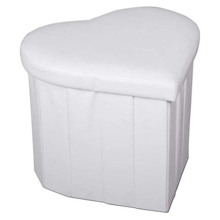 Pouf a forma di cuore in ecopelle