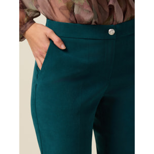 Oltre - Pantalones regular de pana - Petrol Blue