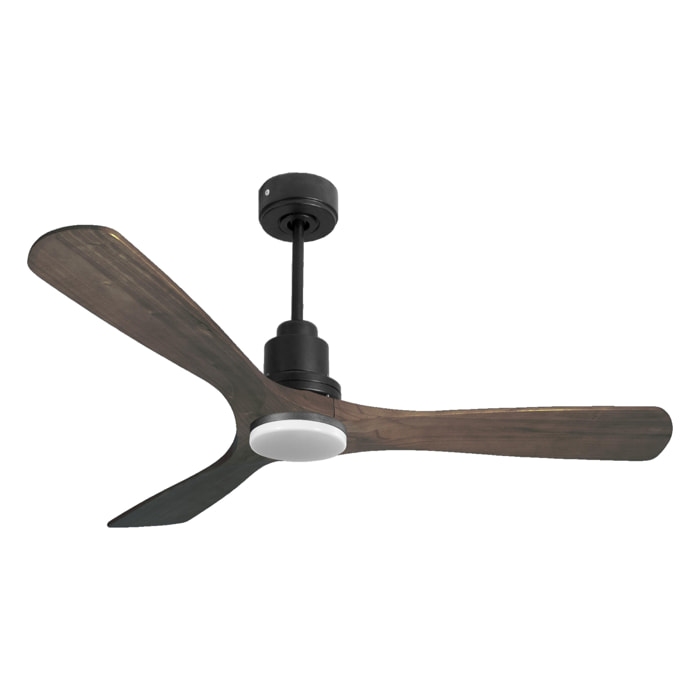 Ventilateur de plafond Réversible  Thermostat Dimmable Wifi Moteur à courant continu Toits en pente Télécommande Lumière à trois tons Hypersilence Mémoire