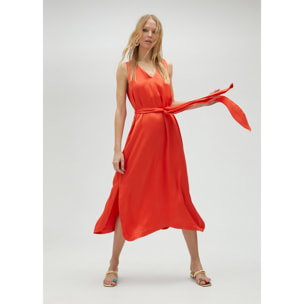 Vestito midi con spalline