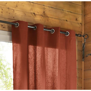 Rideau uni 100% coton Paon