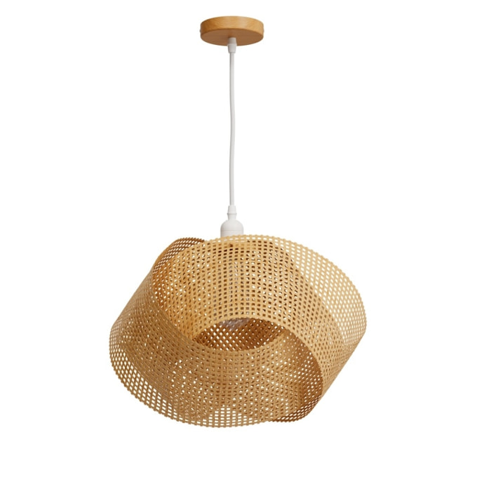Suspension en bambou naturel et métal D40 cm - Orta