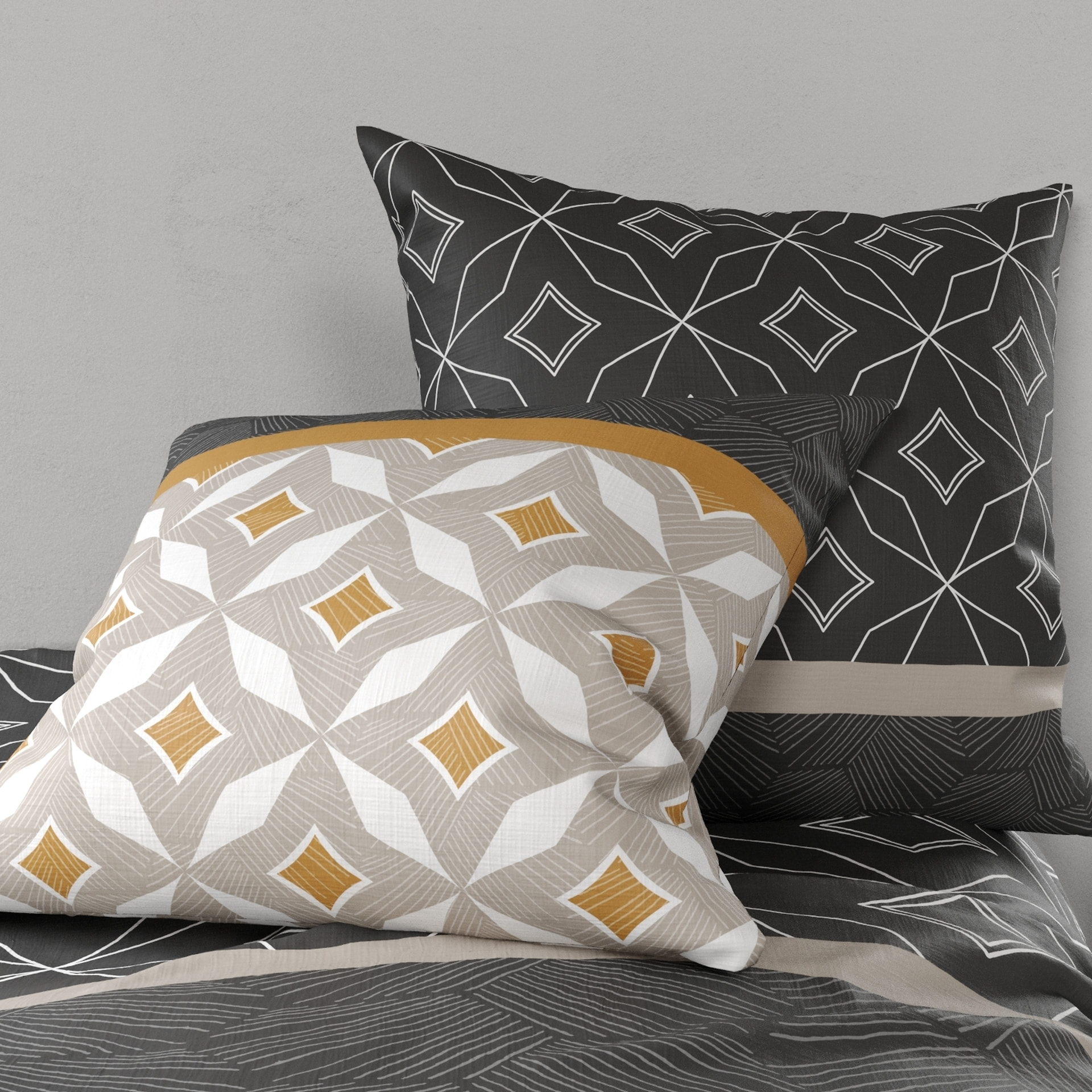 Parure Housse De Couette 3pcs 100% coton 57fils Ota