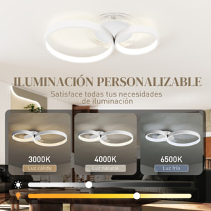 Lámpara de Techo LED 40W Plafón LED Techo Moderno 3000 K/4000 K/6500 K para Dormitorio Salón Cocina Comedor Blanco
