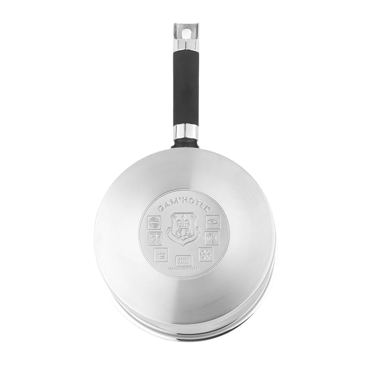 Set de 5 casseroles en inox 18/8 (12,14,16,18,20 cm)
